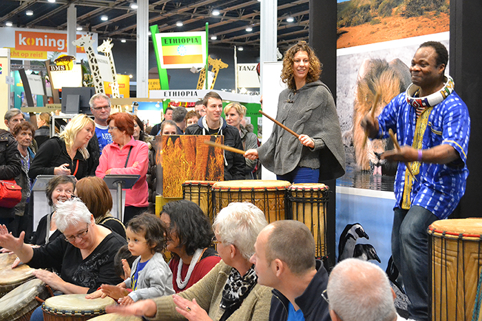 Djembe workshop op de jaarbeurs